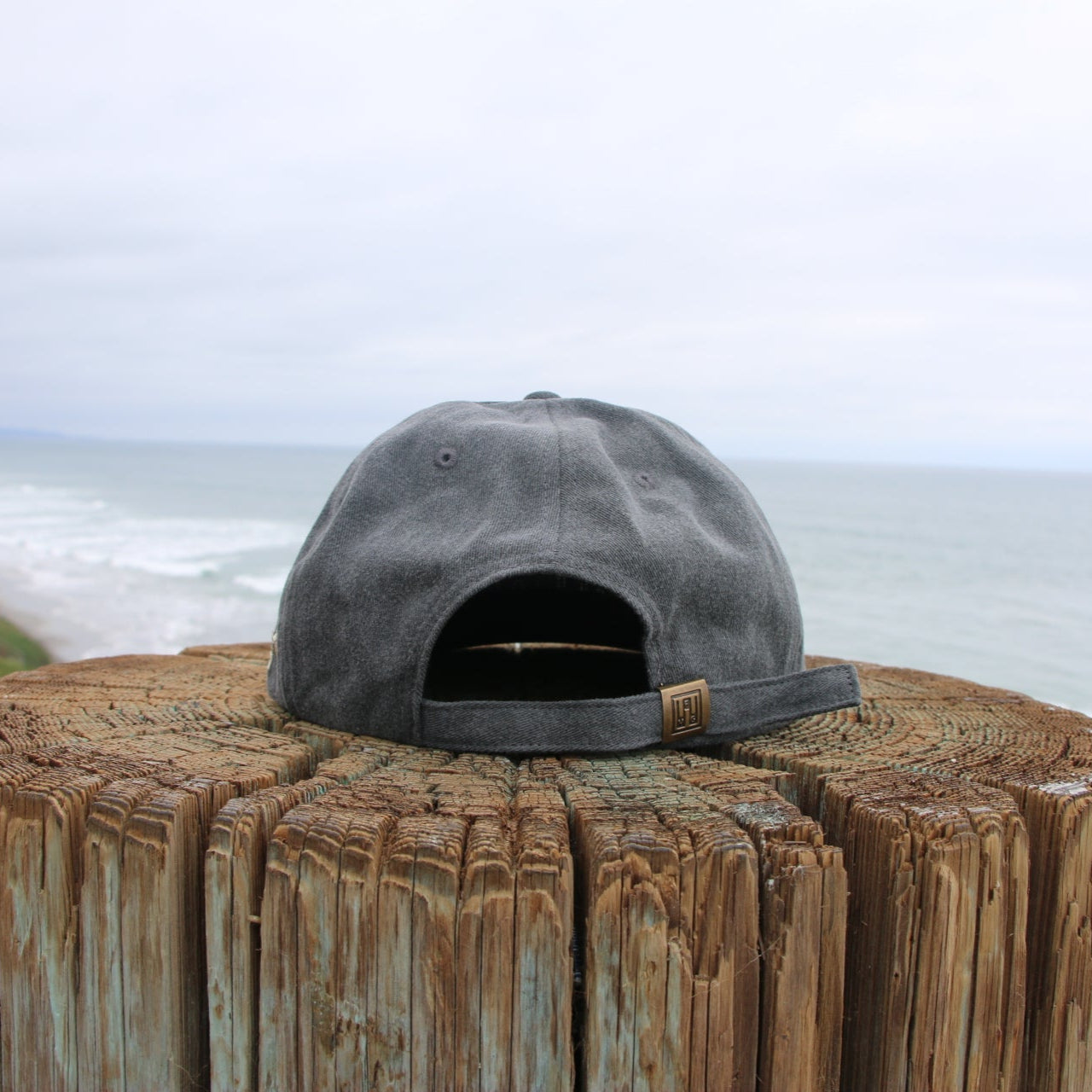 Washed 5 Panel Vintage Hat - Black