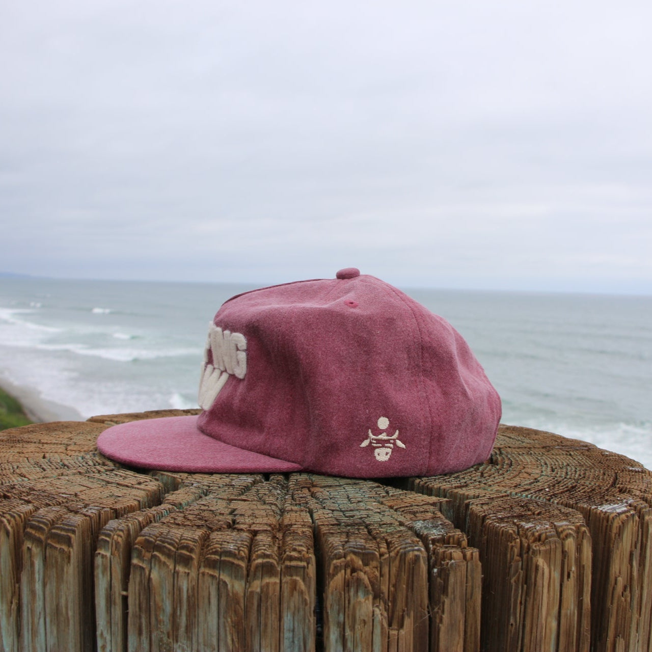 Washed 5 Panel Hat - Berry